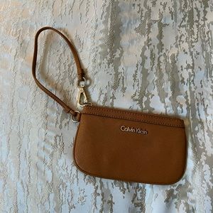 Camel Colored Calvin Klein Wristlet